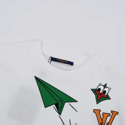 Футболка Louis Vuitton Green Airplane And Logo "White" фото № 6