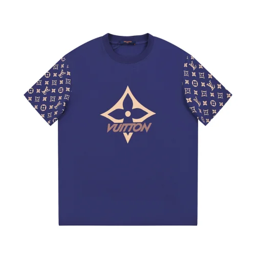 Футболка Louis Vuitton Cotton With Stylish Print "Blue"