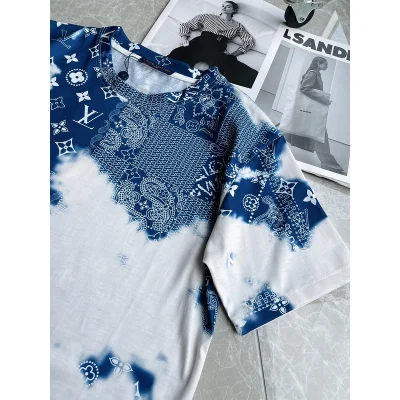 Футболка Louis Vuitton Monogram Bandana "Blue" фото № 6