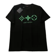 Футболка Louis Vuitton Three Green Emblems "Black"