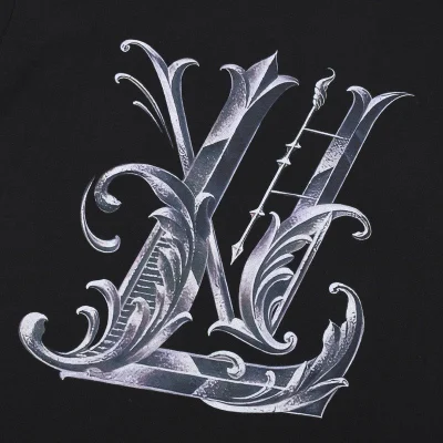 Футболка Louis Vuitton With Large Logo On The Front "Black" фото № 6