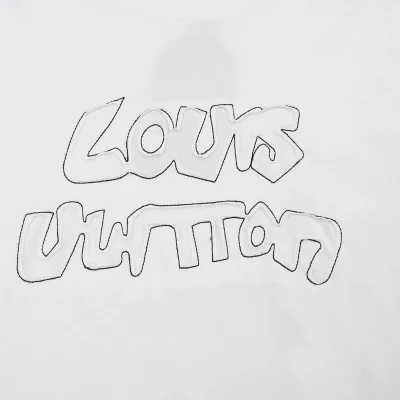 Футболка Louis Vuitton Embroidery Of The Logo With Threads "White" фото № 6