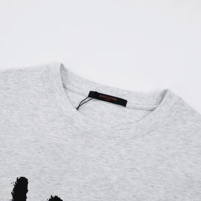Футболка Louis Vuitton With Text Logo Stylish "Gray" фото № 4