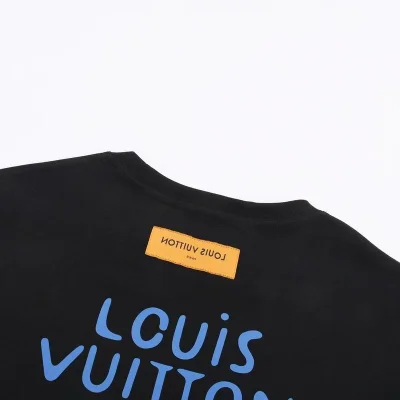 Футболка Louis Vuitton With Blue Print "Black" фото № 7