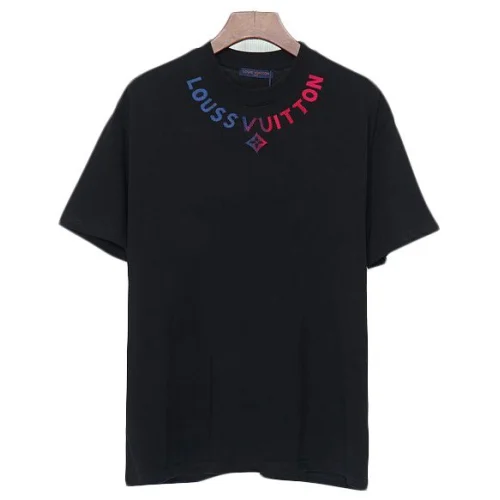 Футболка Louis Vuitton Neckline Decorated By Inscription With Logo "Black"