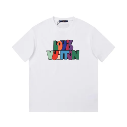 Футболка Louis Vuitton Cartoon Style Brand Lettering "White"