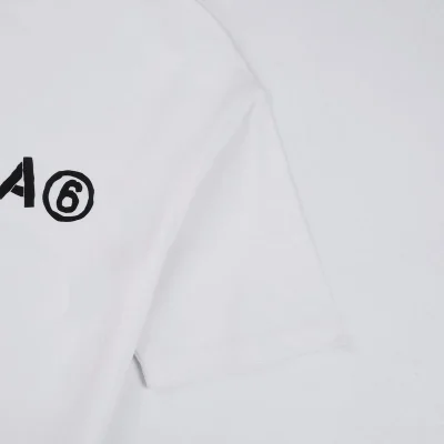 Футболка Margiela Logo Name From Pieces "White" фото № 4