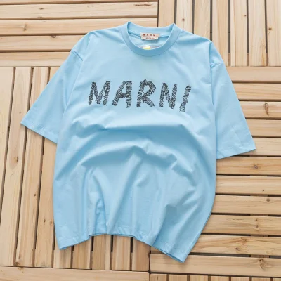 Футболка Marni With Logo "Blue" фото № 2