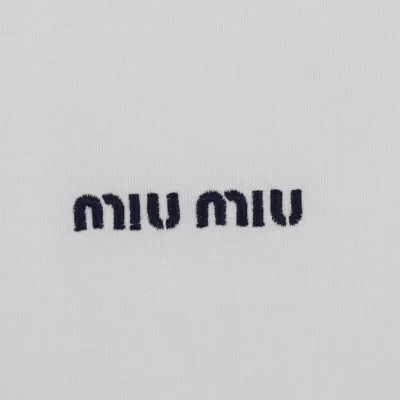 Футболка Miu Miu Sports Motive "White" фото № 3