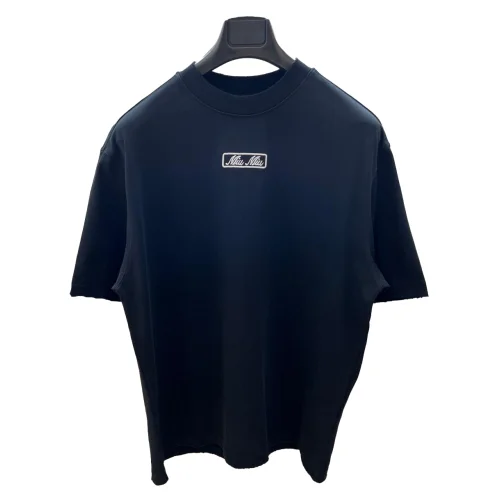 Футболка Miu Miu Frontside Handwritten Logo Miu Miu "Blue"