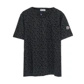 Футболка Moncler Small Inscriptions Of The Brand Name "Black/Gray"