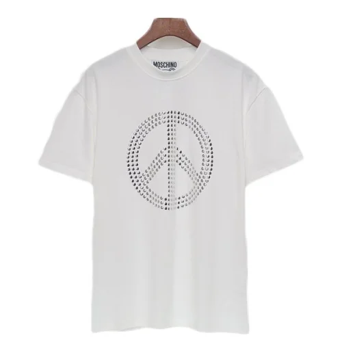 Футболка Moschino Circle From Silver Dots "White"