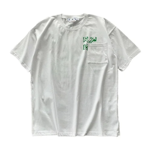 Футболка Off White Logo Behind Pocket "White"