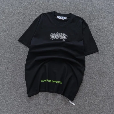 Футболка Off White Exactly The Opposite - Text "Black" фото № 2