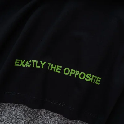 Футболка Off White Exactly The Opposite - Text "Black" фото № 9