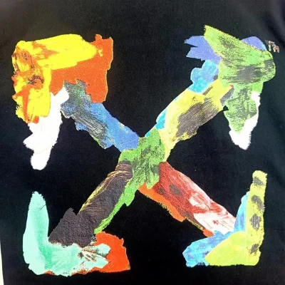 Футболка Off White With Bright Logo Made Of Paints "Black" фото № 4 Футболка Off White With Bright Logo Made Of Paints "Black" фото № 4