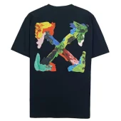 Футболка Off White With Bright Logo Made Of Paints "Black"