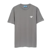 Футболка Prada With Silver Logo Patch "Gray"