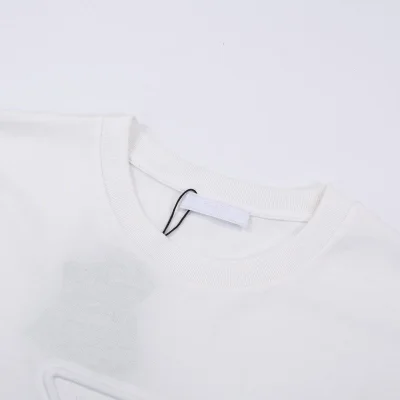 Футболка Prada Solid Color With Triangular Logo "White" фото № 5