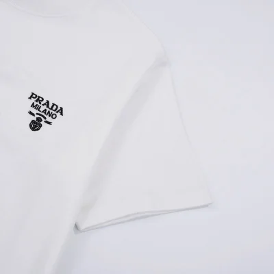Футболка Prada Basic Collection With Logo "White" фото № 6