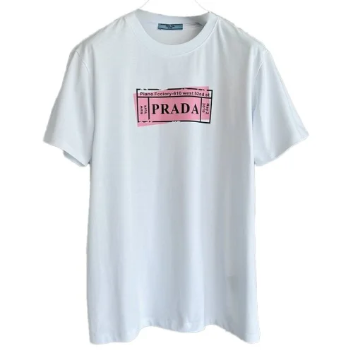 Футболка Prada Pink Nameplate "White"