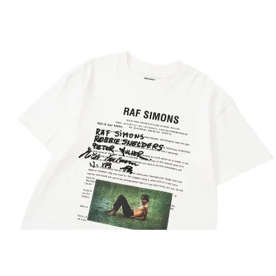 Футболка Raf Simons With Text And Picture "White" фото № 6