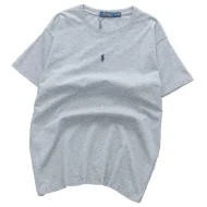 Футболка Ralph Lauren With Small Logo In The Center "Gray/White"