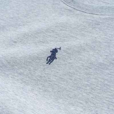 Футболка Ralph Lauren With Small Logo In The Center "Gray/White" фото № 4