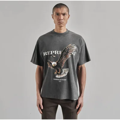 Футболка Represent Eagle-Print "Gray" фото № 2