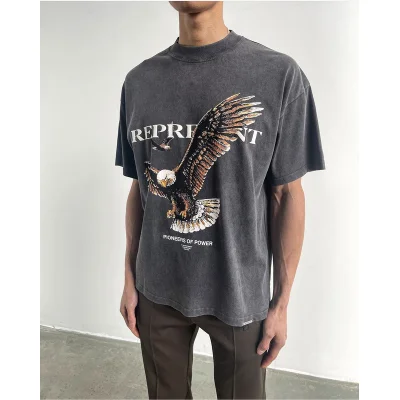 Футболка Represent Eagle-Print "Gray" фото № 5