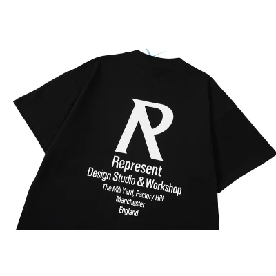 Футболка Represent With A Logo-Letter "Black" фото № 3