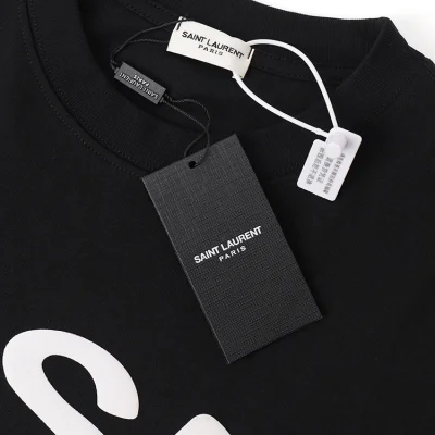 Футболка Saint Laurent Heart Print "Black" фото № 4