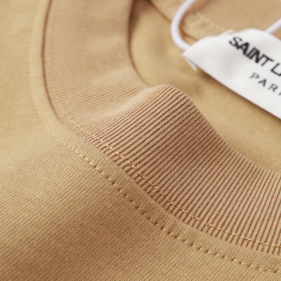 Футболка Saint Laurent The Inscription With The Logo "Brown" фото № 5