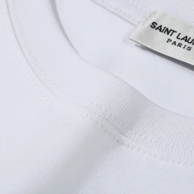 Футболка Saint Laurent With Emblem And Text Logo "White" фото № 7 Футболка Saint Laurent With Emblem And Text Logo "White" фото № 7