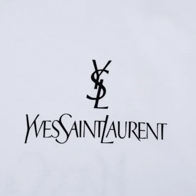 Футболка Saint Laurent With Emblem And Text Logo "White" фото № 6 Футболка Saint Laurent With Emblem And Text Logo "White" фото № 6