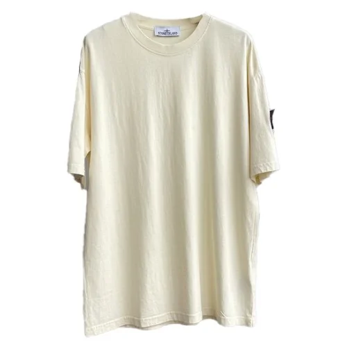 Футболка Stone Island Without Inscriptions But With Patch "Cream"