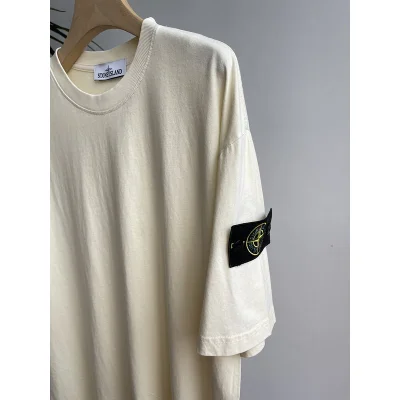 Футболка Stone Island Without Inscriptions But With Patch "Cream" фото № 2