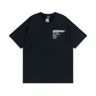 Футболка Stussy With A Strawberry Pattern And An Inscription "Black"