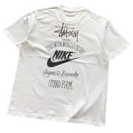 Футболка Stussy Nike Logo With Inscription Back "White"
