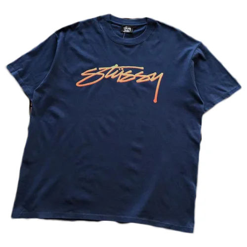 Футболка Stussy Lace Logo "Blue"