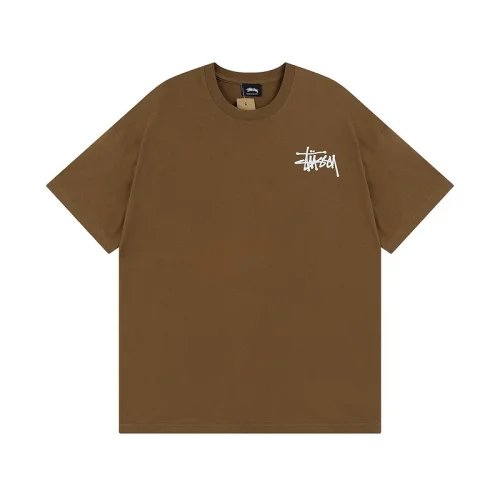 Футболка Stussy With A Creative Logo From The Brand "Brown"