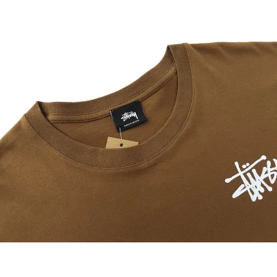 Футболка Stussy With A Creative Logo From The Brand "Brown" фото № 6
