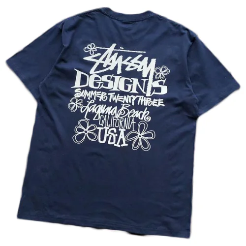 Футболка Stussy Inscription Designs Summer Twenty Three "Blue"