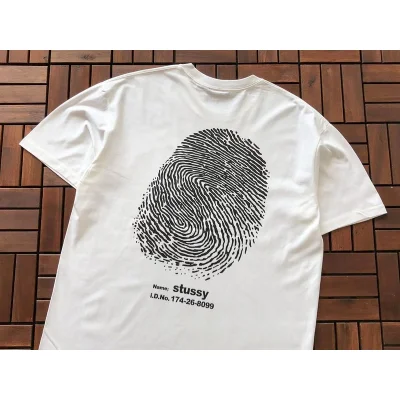 Футболка Stussy Big Fingerprint "White" фото № 2