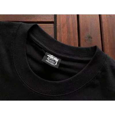 Футболка Stussy Big Logo Inscription With Dots "Black" фото № 2