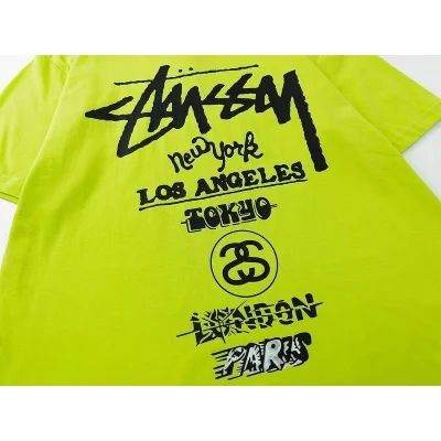 Футболка Stussy New York And Los Angeles And Tokyo "Green" фото № 5