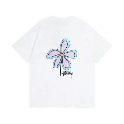 Футболка Stussy Flower "White" фото № 9