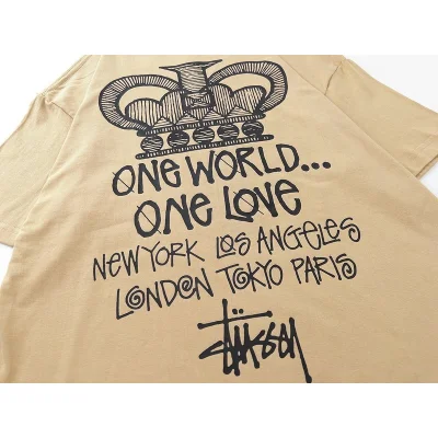 Футболка Stussy One World One Love "Beige" фото № 2