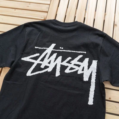 Футболка Stussy Large Logo "Black" фото № 7