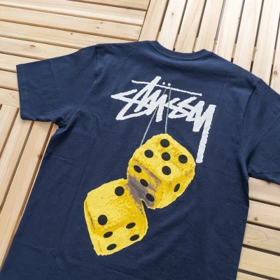 Футболка Stussy Soft Cubes - Print "Blue" фото № 6